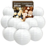 Komplektis 10 kokkupandavat paberlaternat, l&auml;bim&otilde;&otilde;t 20 cm, LIVMAN JR23001