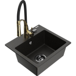 &Uuml;hest graniidist valamu Mexen Milo k&ouml;&ouml;gisegistiga Elia, Must/Kuldne Metallik - 6505-75-670101-50-B