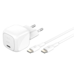 Belkin laadija BOOST Charge USB-C/USB-C 30WLad.PD,ws+Kab.WCA008kq1MWH-B6