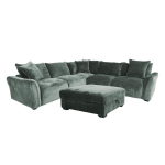 Diivani ja tumba komplekt Home4You Divi, roheline