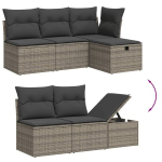 6-osaline aiadiivani komplekt，aiam&ouml;&ouml;bli komplekt，V&auml;lim&ouml;&ouml;bli komplekt patjadega, hall, pol&uuml;rotang CFE653402