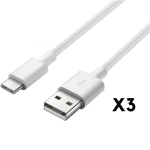USB-C kaabel Xiaomi 11T 5G - Xiaomi 11T PRO 5G - T&uuml;&uuml;p USB-C valge 1 meeter [PARTII 3] Phonillico&reg;