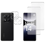Kaitsmise Klaas Xiaomi Redmi Note 14 PRO 5G ja Kaamera Kaitse [Pakend 2] Phonillico&reg; Kaitsekile