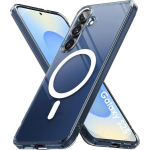 Samsung Galaxy S25 &uuml;mbris - L&auml;bipaistev silikoon integreeritud magnetringiga Phonillico&reg;