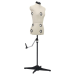 vidaXL reguleeritav kleidimannekeen, naine, kreemjas, S, suurus 33-40