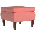 vidaXL pink puidust jalgadega, roosa, samet