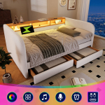 P&auml;evavoodi LED ja USB-ga, 140x190 cm, 2 sahtlit, 1 tk