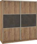 Riidekapp Rico 200A, pruun/hall