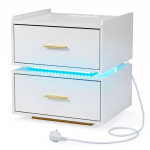 &Ouml;&ouml;kapp LED-valgustuse ja laadimisjaamaga Abilaud