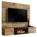 TV-kapp biokaminaga Switch PRK, pruun/must