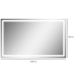 Vannitoa peegel LED 100x60x3 cm h&otilde;bedane klaas
