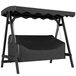 Swing Kate 185x76x81 cm Must Veekindel Kangas