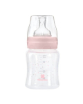 Beebide s&ouml;&ouml;gipudel KikkaBoo Hippo Dreams roosa 120 ml, koolikavastane, laia kaelaga