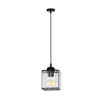 Candellux rippvalgusti Glassia 31-21106, must/l&auml;bipaistev
