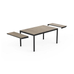 Pikendatav aialaud Keter Deco Porto Nova 160-240 cm, 233x94x75 pruun/must