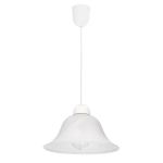 Candellux Lenis rippvalgusti valge klaasist varjuga E27