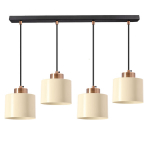Rippvalgusti Candellux Alora 4-pirniline E27 valge