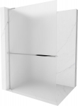 Mexen Kioto+ L du&scaron;inurk riiuliga Walk-in 70 x 200 cm, h&auml;rmatud, kroom - 800-070-123-01-30, 70 x 200 cm
