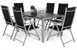 Aiam&ouml;&ouml;blikomplekt Ibiza 150 cm, 6+1, h&otilde;bedane / must