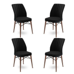 4 tooli komplekt Flex, must/pruun