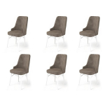 6 tooli komplekt Pare, cappuccino/valge v&auml;rv