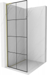 Mexen Kioto L du&scaron;isein Walk-in 70 x 200 cm, must ruudustik, kuldne harjatud - 800-070-103-55-77