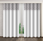 Eurofirany pimendav kardin ZMH-07, 160x270 cm, valge/hall