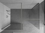 Mexen Kioto du&scaron;isein Walk-in 105 x 80 cm, l&auml;bipaistev, harjatud nikkel - 800-105-202-97-00-080