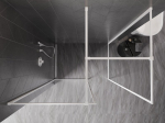 Mexen Kioto-XF du&scaron;isein Walk-in raamiga 160 x 120 cm, l&auml;bipaistev 10 mm, valge - 800-160-202-04-20-120-XF