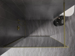 Mexen Kioto-XF du&scaron;inurk Walk-in raamiga 60 x 202 cm, grafiit 10 mm, kuldne harjatud - 800-060-104-55-40-X