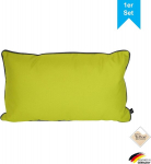Padjap&uuml;&uuml;ride komplekt 2 veekindlat mugavat rohelist 50x30 cm &mdash; aiatekstiilid, terrassi padjap&uuml;&uuml;rid, r&otilde;dupadjad, &otilde;uekatted, veekindel kangas, aiakaunistused, m&ouml;&ouml;bli padjap&uuml;&uuml;rid