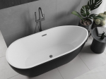 Mexen Eos vabaduseisvad vann 170 x 75 cm, valge/must, &uuml;levool harjatud gun gray - 52471707575-66