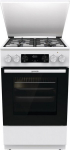 Gaasipliit Kombineeritud pliit Gorenje GK5C63WH, 50 cm, gaasipliidiplaat, elektriahi, valge