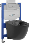 Mexen Lena peidetud WC komplekt Fenix XS-U raamiga ja WC-potiga, must matt - 6853322XX85, 48x36x35,5 cm