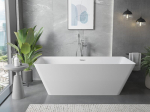 Mexen Velo Slim vaba seisev vann 170 x 75 cm, valge, kroom &uuml;levool - 52811707500-01, 170 x 75 cm