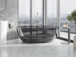 Mexen Pure smoke vabalt seisev vann l&auml;bipaistev 170 x 80 cm, kroom &auml;ravool - 58071708019, 170 x 80 cm