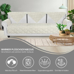 Sametist diivanikate libisemiskindel elegantne valge 90x180 cm &mdash; diivanikate, sametist kaitsematt, m&ouml;&ouml;blikaitse, tepitud pleed, elutoa tekstiilid, koera kate, diivanikaunistus