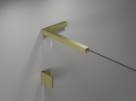 Mexen Lunar L vannitoa vahesein 1-osaline 50 x 150 cm, l&auml;bipaistev, kuldne harjatud - 897L-050-000-55-00