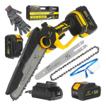 John Gardener mootorsaag G80667, 21V, 1000W, 2x4.0Ah akud, 8" juhik, 10 m/s, &uuml;lemine kaitse, ergonoomiline k&auml;epide