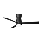 Laeventilaator h&auml;mardatava LED-valguse ja kaugjuhtimispuldiga, 107 cm, 6 kiirust, must