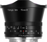 Objektiiv Ttartisan 7.5mm F2 kalasilm-objektiiv Micro 4/3 s&uuml;steemile