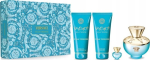 Versace Pour Femme Dylan Turquoise komplekt naistele: tualettvesi EDT, 100 ml + 5 ml + kehalosjoon, 100 ml + du&scaron;igeel, 100 ml