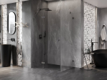 Mexen Lunar du&scaron;inurk, vasak avatav uks, 85 x 80 cm, l&auml;bipaistev, harjatud gun gray - 834-085-080-66-00-L