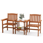 Patio Bistro laua ja toolide komplekt, 62&times;60&times;88 cm, 46&times;53&times;58 cm, Looduslik