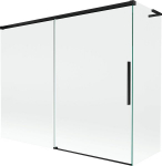 Mexen Rox L kaheinimeseline liugp&otilde;rand 190 + 90 x 150 cm, l&auml;bipaistev, must - 8C9L-190-090-70-00
