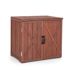 V&auml;ljas kasutatav puidust hoiukapp, 77&times;56&times;72 cm, Pruun