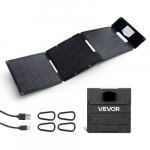 P&auml;ikesepaneel-laadija VEVOR 30W, monokristall, USB-A ja Type-C