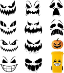 Mhmondawn 10 lehte Halloweeni teemalisi kleebiseid, 30 &times; 20 cm