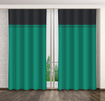 Mariall osaliselt pimendav kardin ZMH-121, 160x250 cm, roheline/must