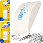 Astra Myszka kustutuskumm, valge, pehme, ergonoomiline - 2 tk.